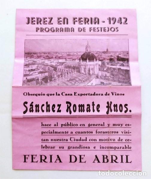 Sammelleidenschaft Papier: Jerez en Feria - 1942. Programa de festejos. Feria de Abril (Jerez de la Frontera, C&aacute;diz)