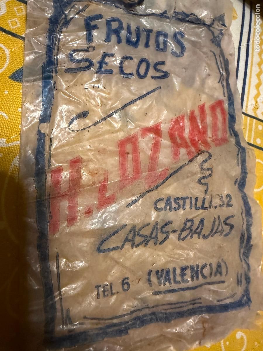 Coleccionismo: Envoltorio frutos secos H. Lozano casas bajas Valencia