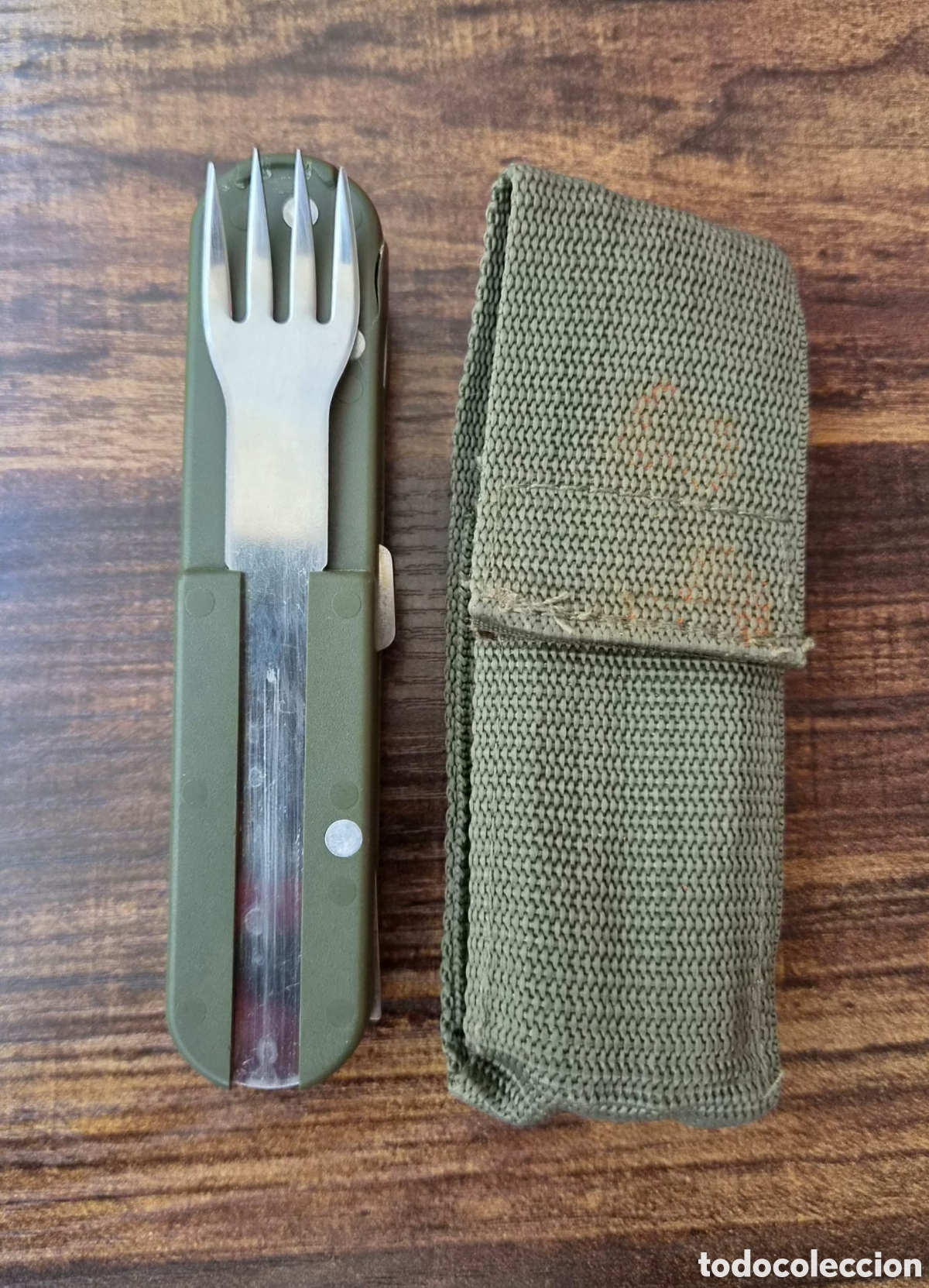 Coleccionismo: ​Antiguo Set Multiusos Militar Bivouac Ej&eacute;rcito Franc&eacute;s Cubiertos A&ntilde;os 90 Con Funda - Env&iacute;o Gratis