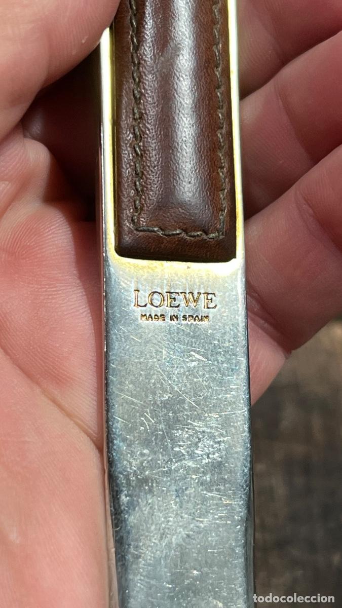 Coleccionismo: Abres cartas Loewe metal y piel cosida a&ntilde;os 80 90 21,5cms