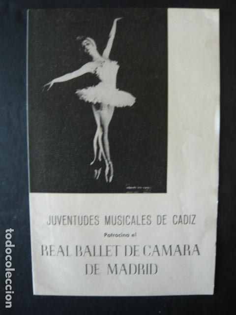 Collezionismo: CADIZ JUVENTUDES MUSICALES 1970 TEATRO FALLA PROGRAMA REAL BALLET DE CAMARA DE MADRID