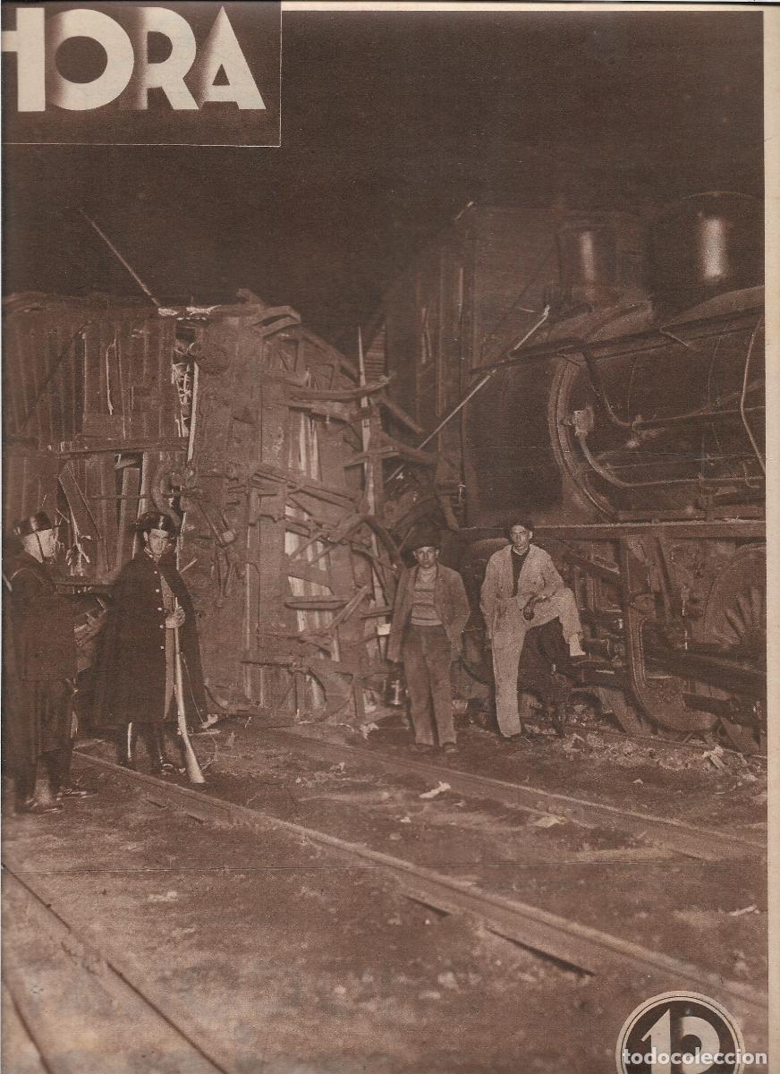 Coleccionismo: A&Ntilde;O 1933 RECORTE PRENSA ACCIDENTE TREN CHOQUE DOS MERCANCIAS ESTACION DE POZUELO 4 OPERARIOS HERIDOS