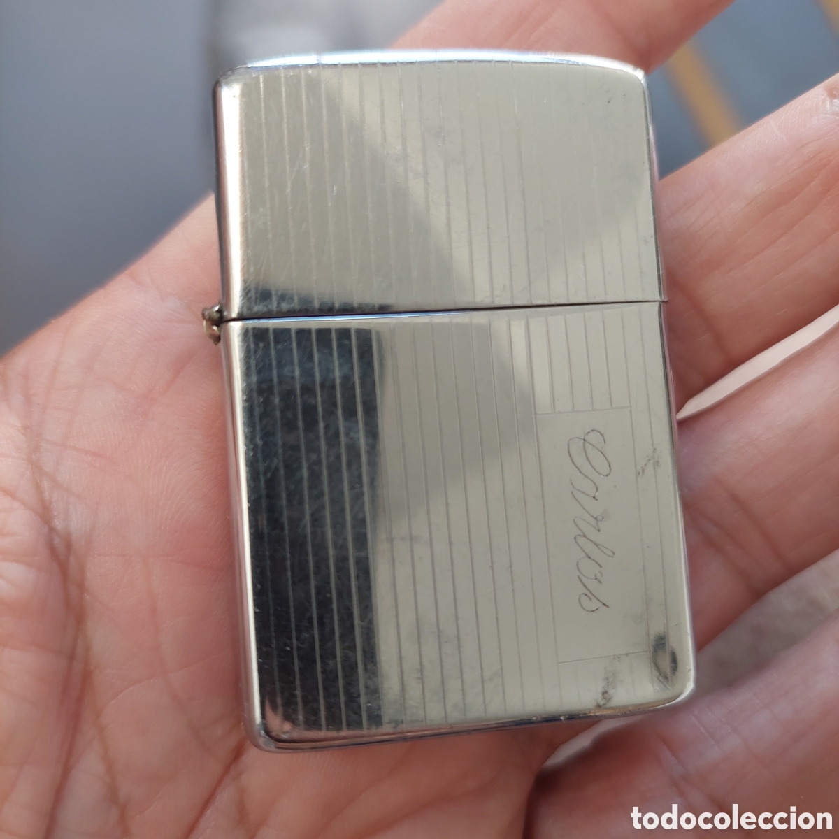 Coleccionismo: Zippo con nombre Carlos.