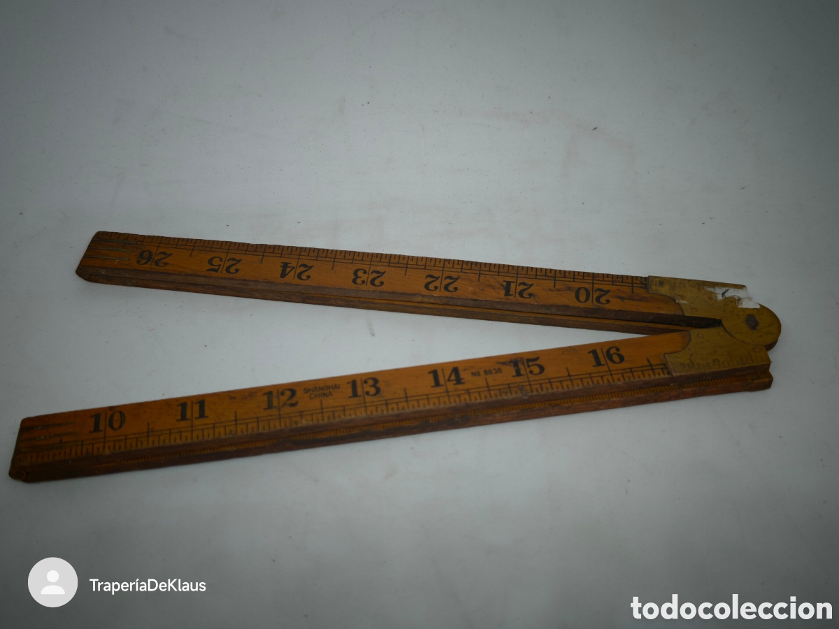 Coleccionismo: Metro plegable de madera vintage - car103