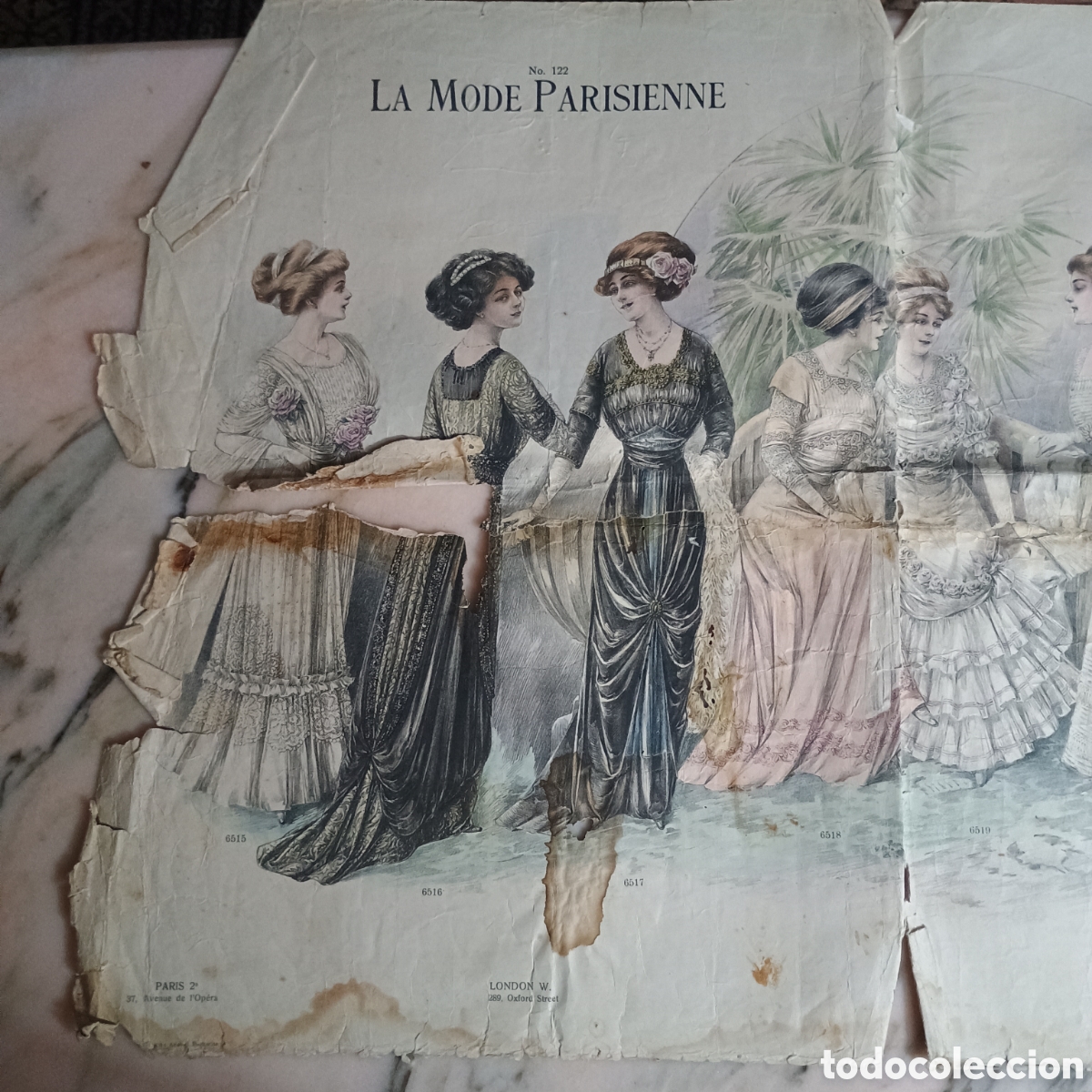 Collectionnisme: LA MODE PARISIENNE N&ordm; 122 &ndash; GRAN L&Aacute;MINA ANTIGUA DE MODA &ndash; ATELIER BACHWITZ &ndash; PRINCIPIOS S. XX