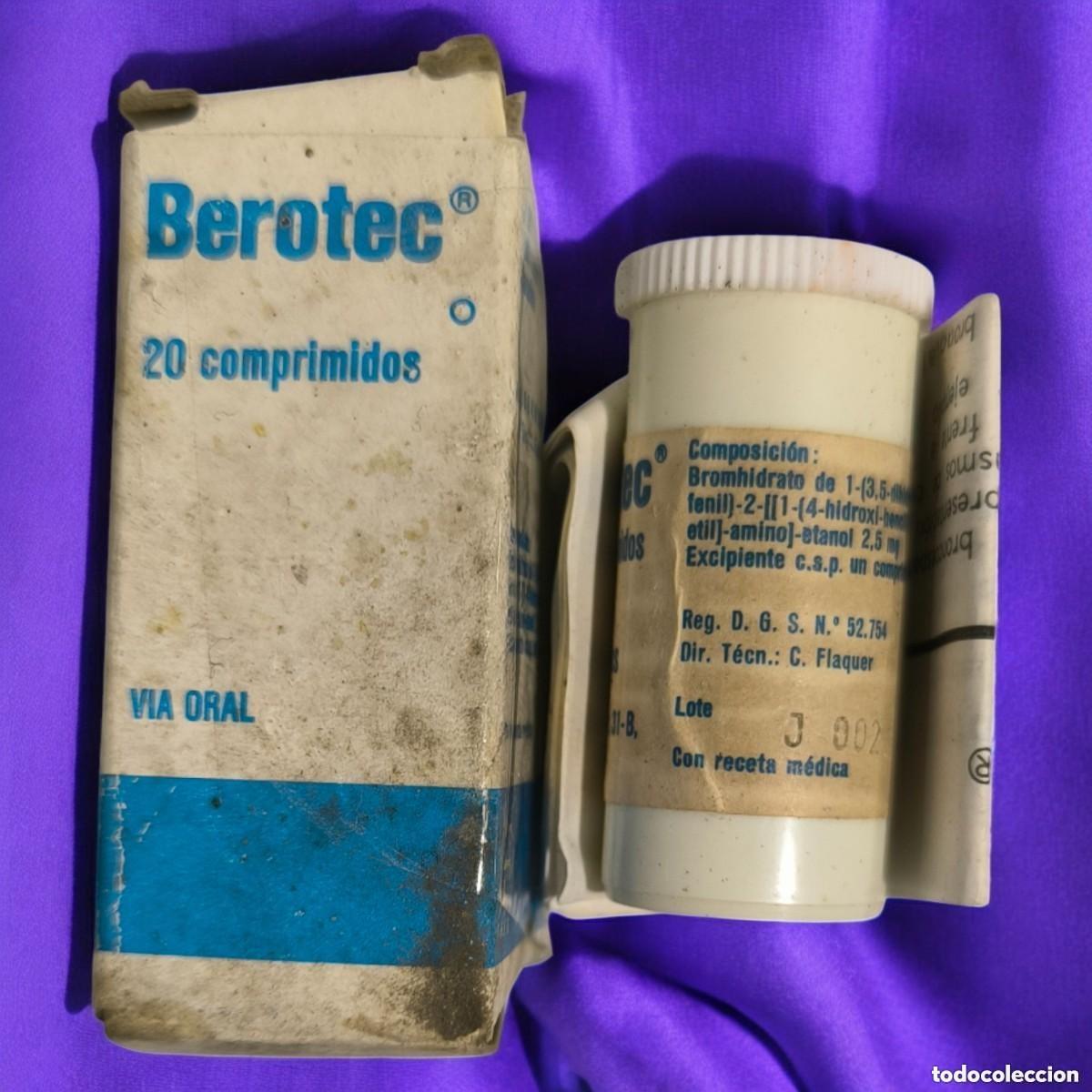 Collecting: Berotec Antiguo Con Caja Y Envase Original &ndash; 20 Comprimidos &ndash; Farmacia Vintage