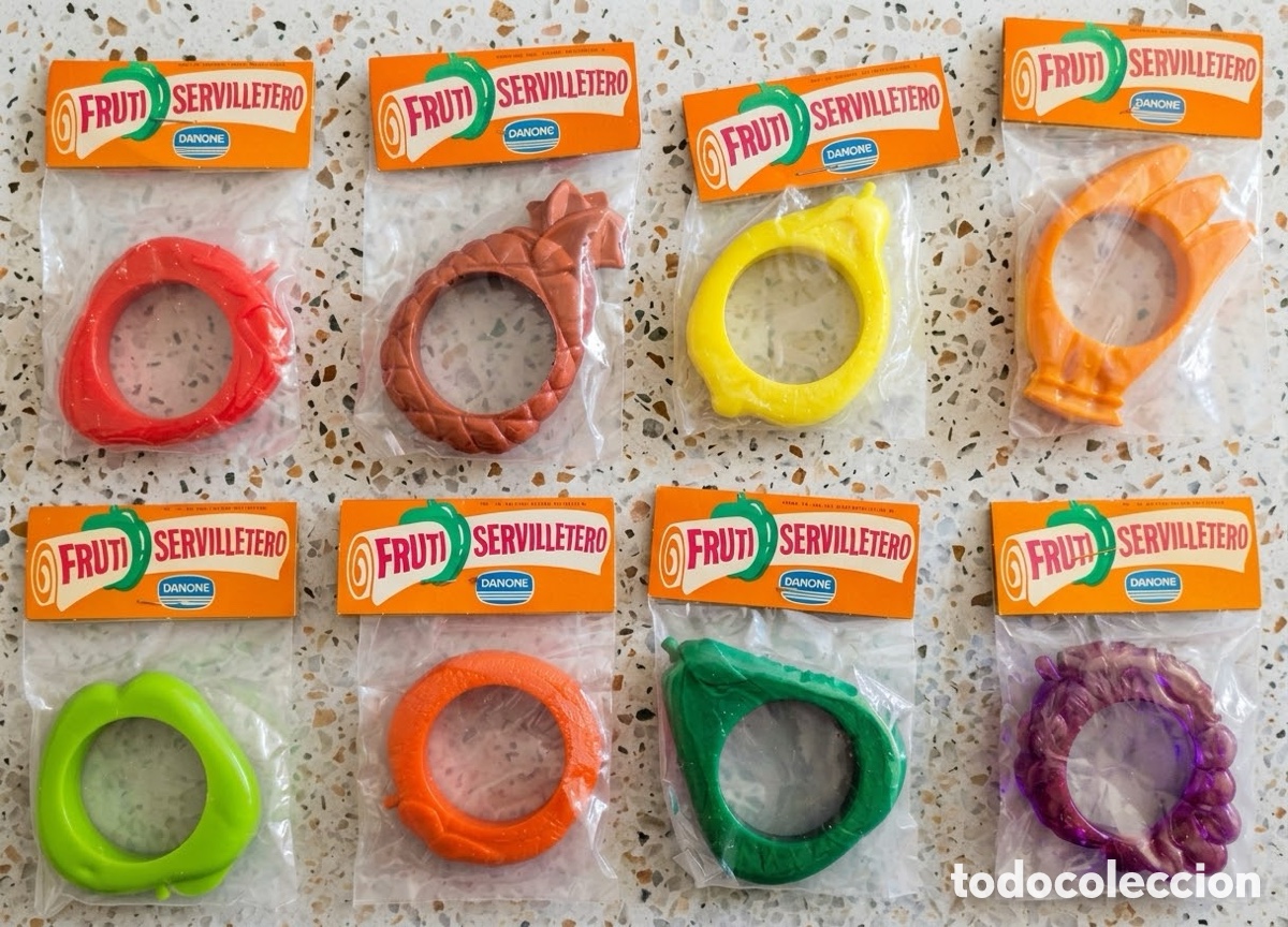 Coleccionismo: Servilleteros Fruti Danone Colecci&oacute;n Frutas