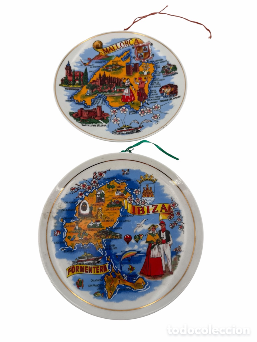 Colecionismo: Pareja de Platos Souvenirs de colecci&oacute;n