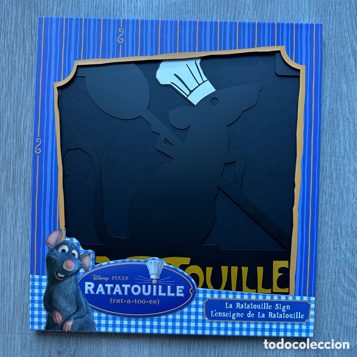 Coleccionismo: R&eacute;plica cartel restaurante La Ratatouille, Ratatouille, Disney Store.