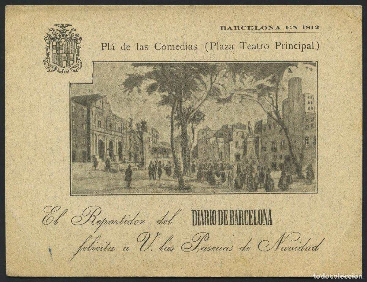 Collecting paper: TARJETA ANTIGUA, EL REPARTIDOR DEL DIARIO DE BARCELONA