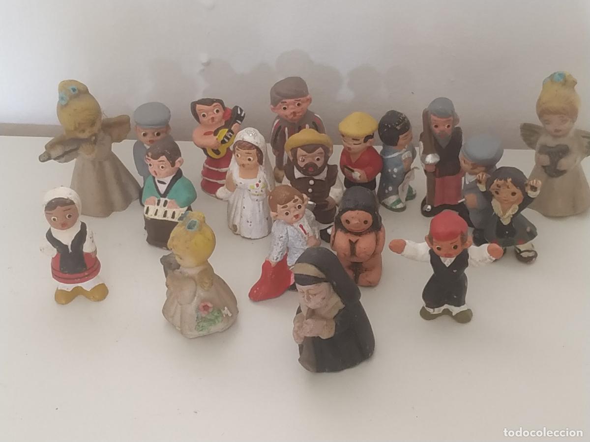 Colecionismo: 14 Figuras tipos populares terracota novia chulapo Quijote Sancho gitana y 4 de pasta