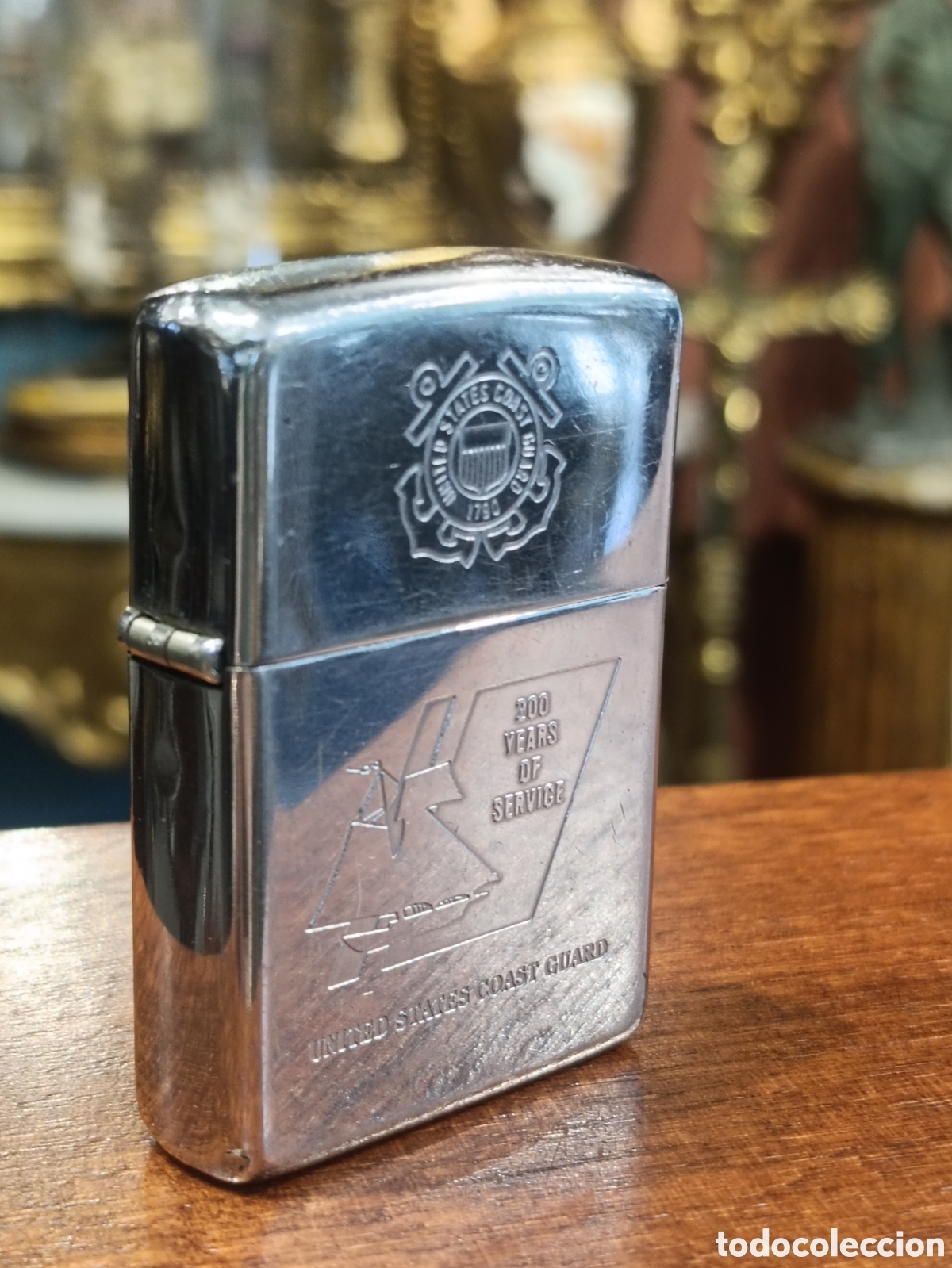 Coleccionismo: Mechero Zippo conmemorativo de los 200 a&ntilde;os de servicio de la Guardia Costera de Estados Unidos