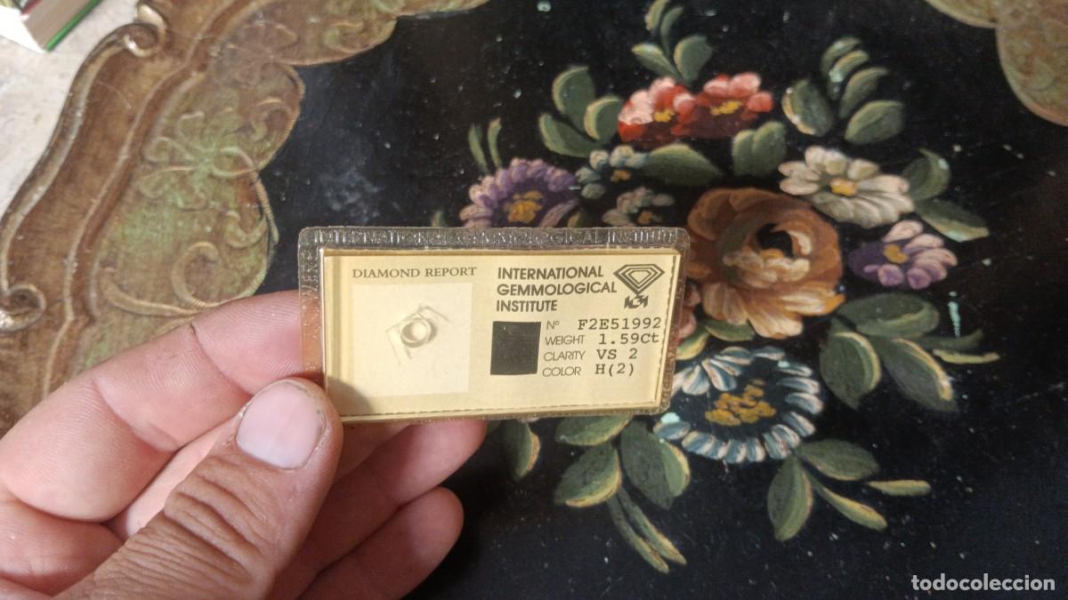 Coleccionismo: certificado antiguo en formato de bl&iacute;ster o microfilme emitido por el International Gemological Inst