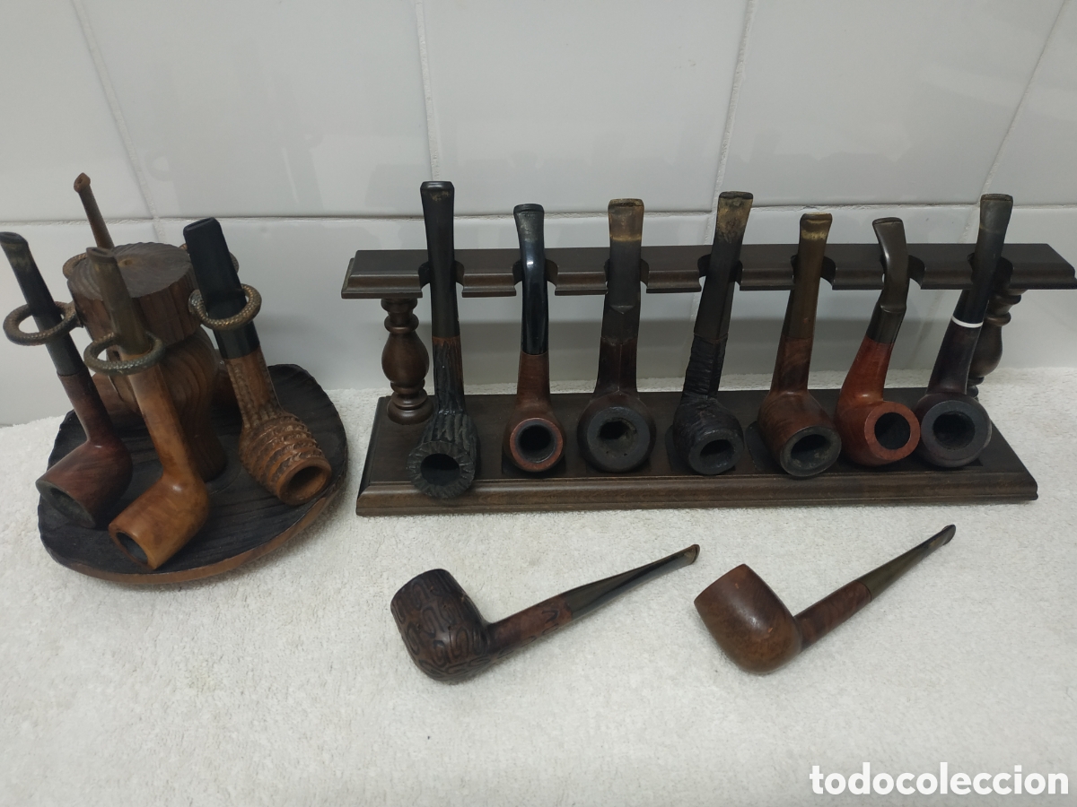 Coleccionismo: Piperos de decoracion y 15 Pipas