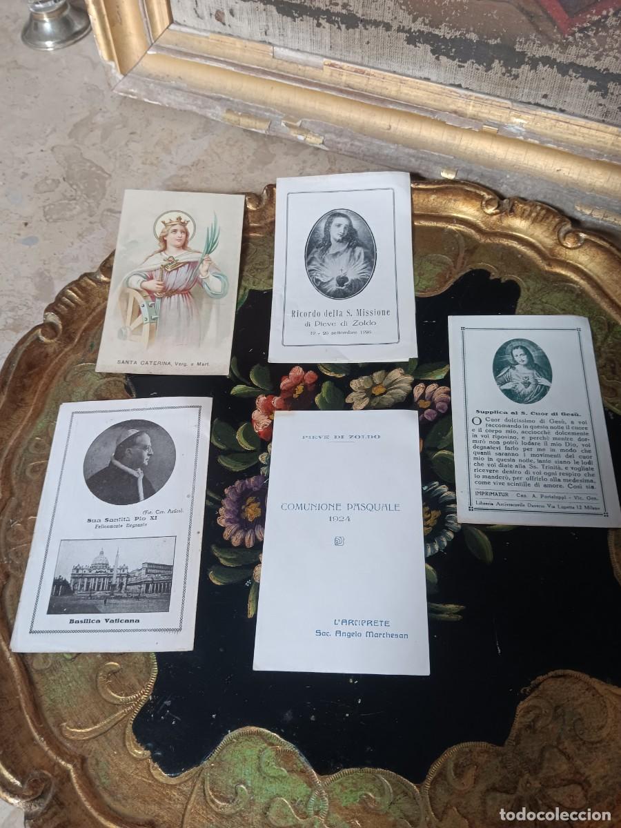 Coleccionismo: estampas piadosas y documentos religiosos hist&oacute;ricos originarios de Italia, que datan principalmente