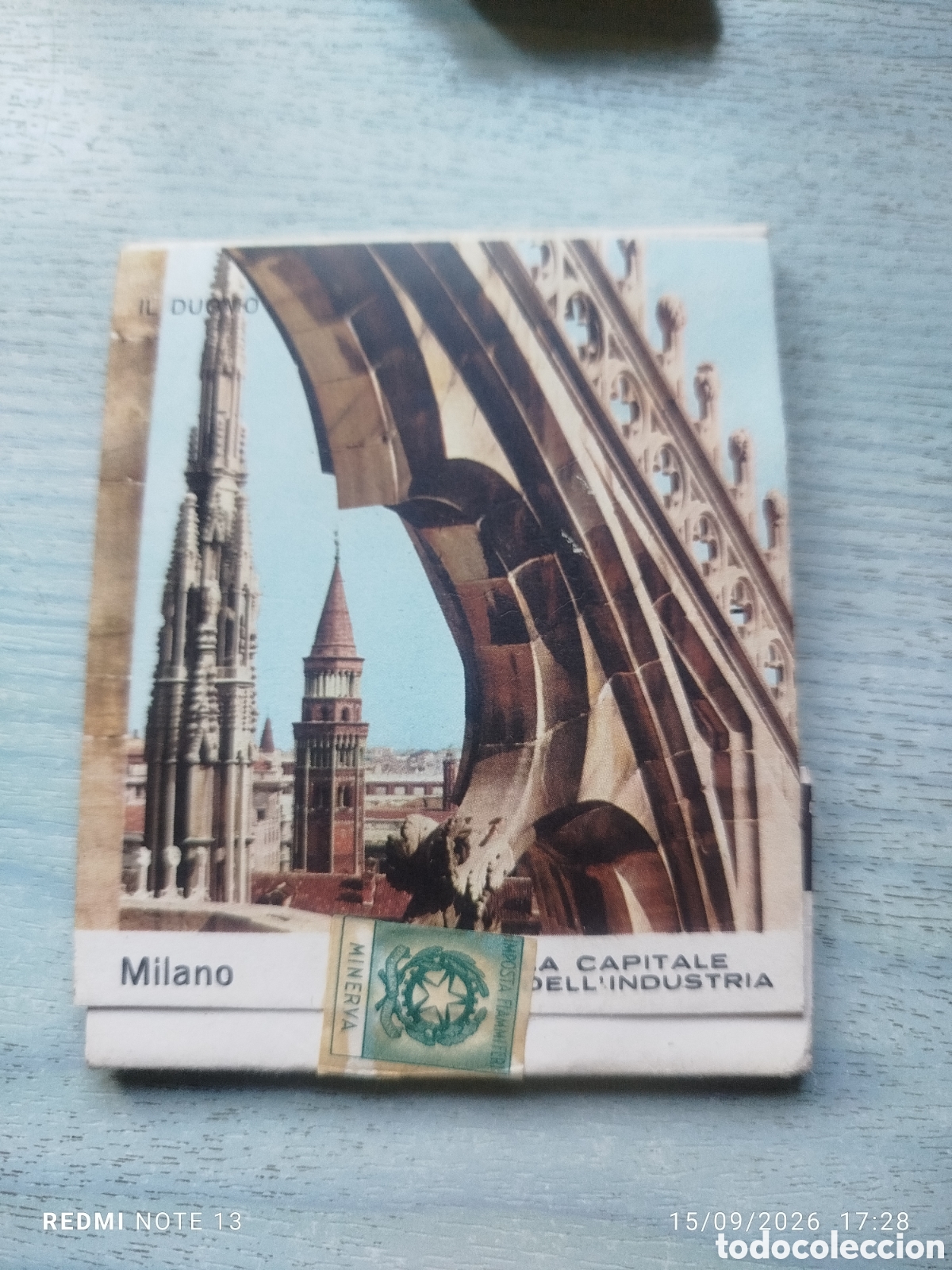 Coleccionismo: Antigua Gran caja cerillas italia.10 x 9cm