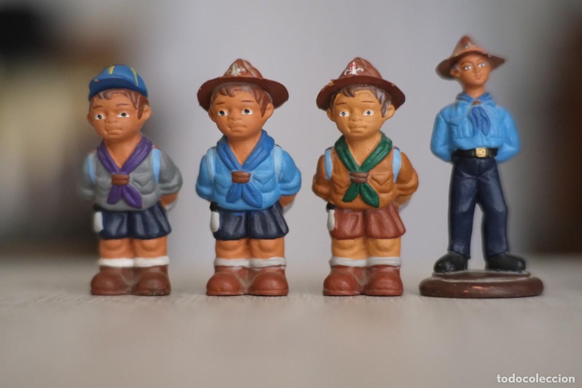 Colecionismo: LOTE DE 4 FIGURAS BOY SCOUT DE TERRACOTA.