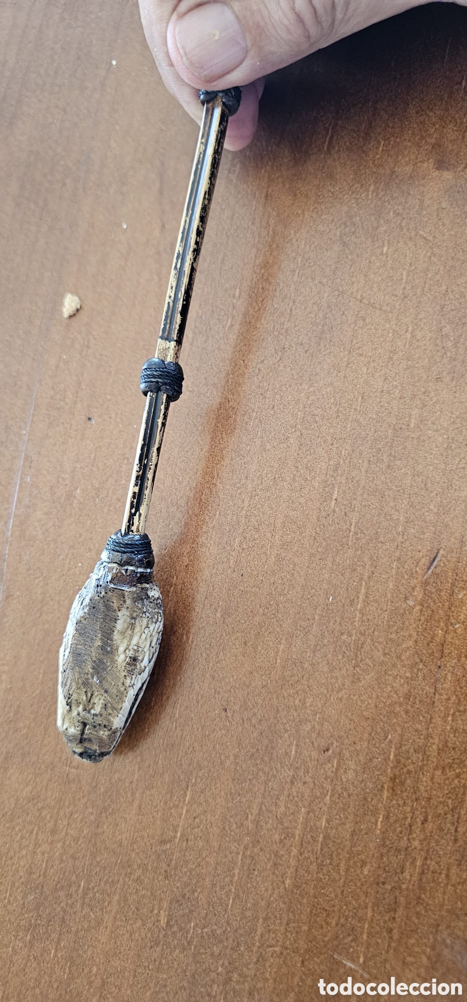 Coleccionismo: Pipa cham&aacute;nica ritual tallada - Foto 2