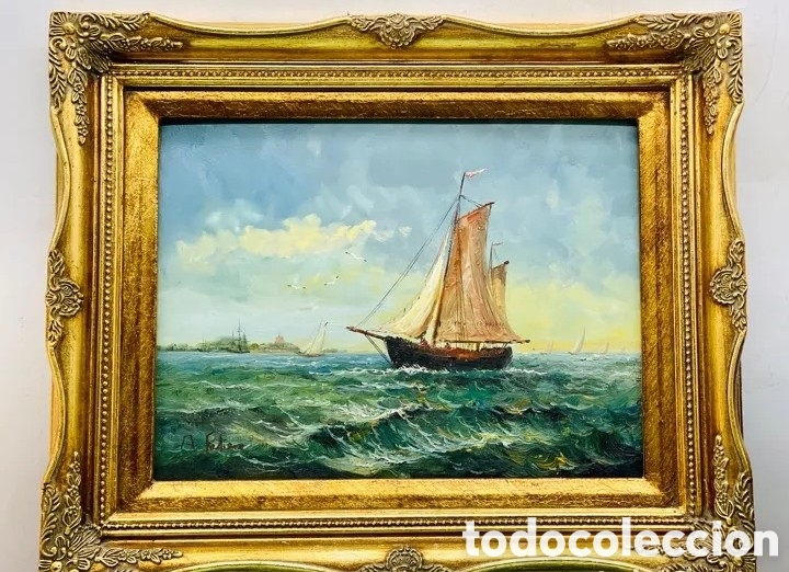 Coleccionismo: Pintura cuadro oleo marino