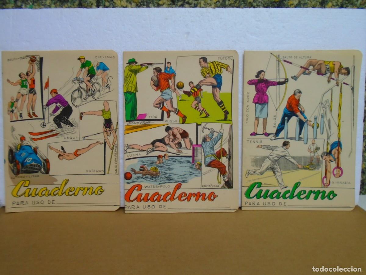 Coleccionismo: CUADERNOS ESCOLARES SIN USO,SERIE &rdquo;DEPORTES&rdquo;ILUSTRACIONES DE CARLOS VIELBA,A&Ntilde;OS 60.