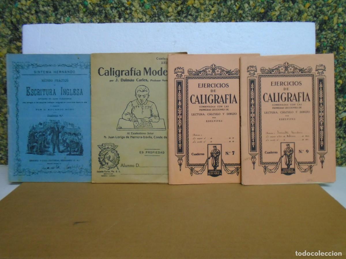 Coleccionismo: CUADERNOS ESCOLARES(4) SIN USO,DE CALIGRAFIA.EDICIONES VARIAS,A&Ntilde;OS 30/40.