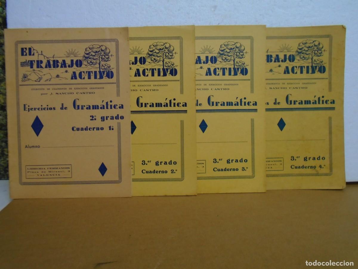 Coleccionismo: CUADERNOS ESCOLARES(4) SIN USO,EJERCICIOS DE GRAMATICA,LIBRERIA FERRANDIS, N&ordm; 1-2-3-4,A&Ntilde;OS 50.