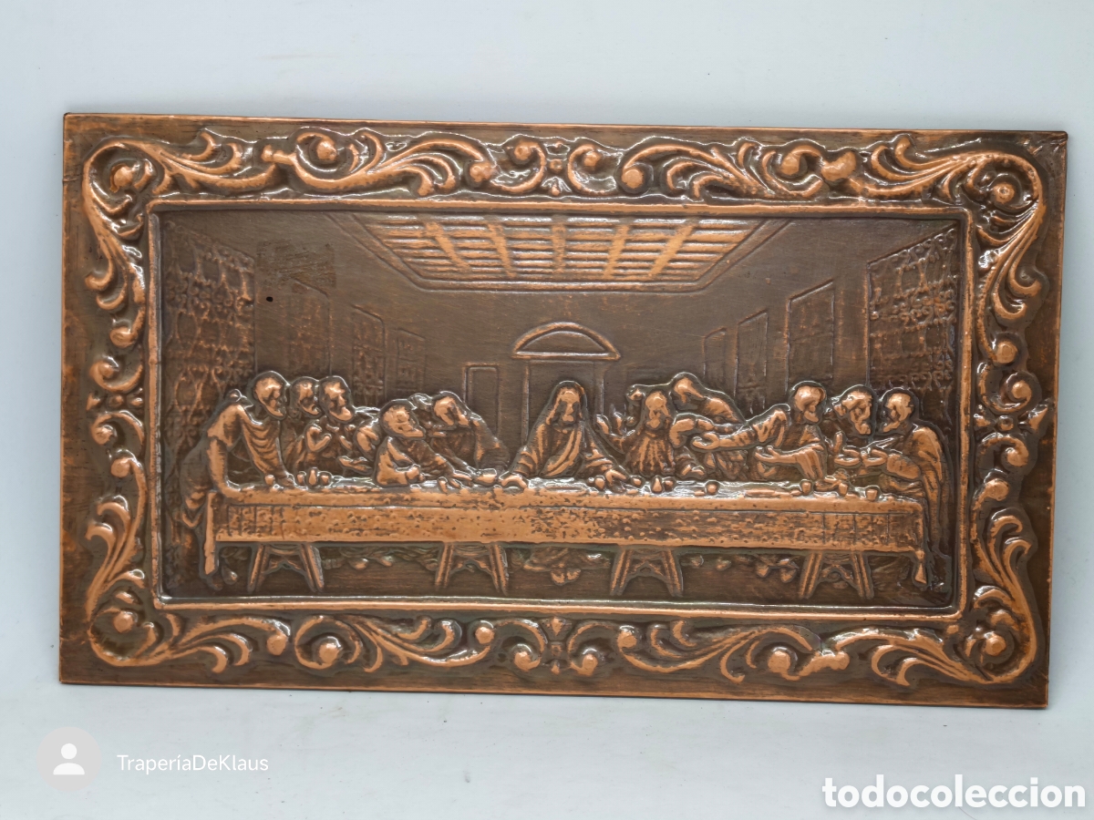 Coleccionismo: Placa de pared en relieve de la &Uacute;ltima Cena -