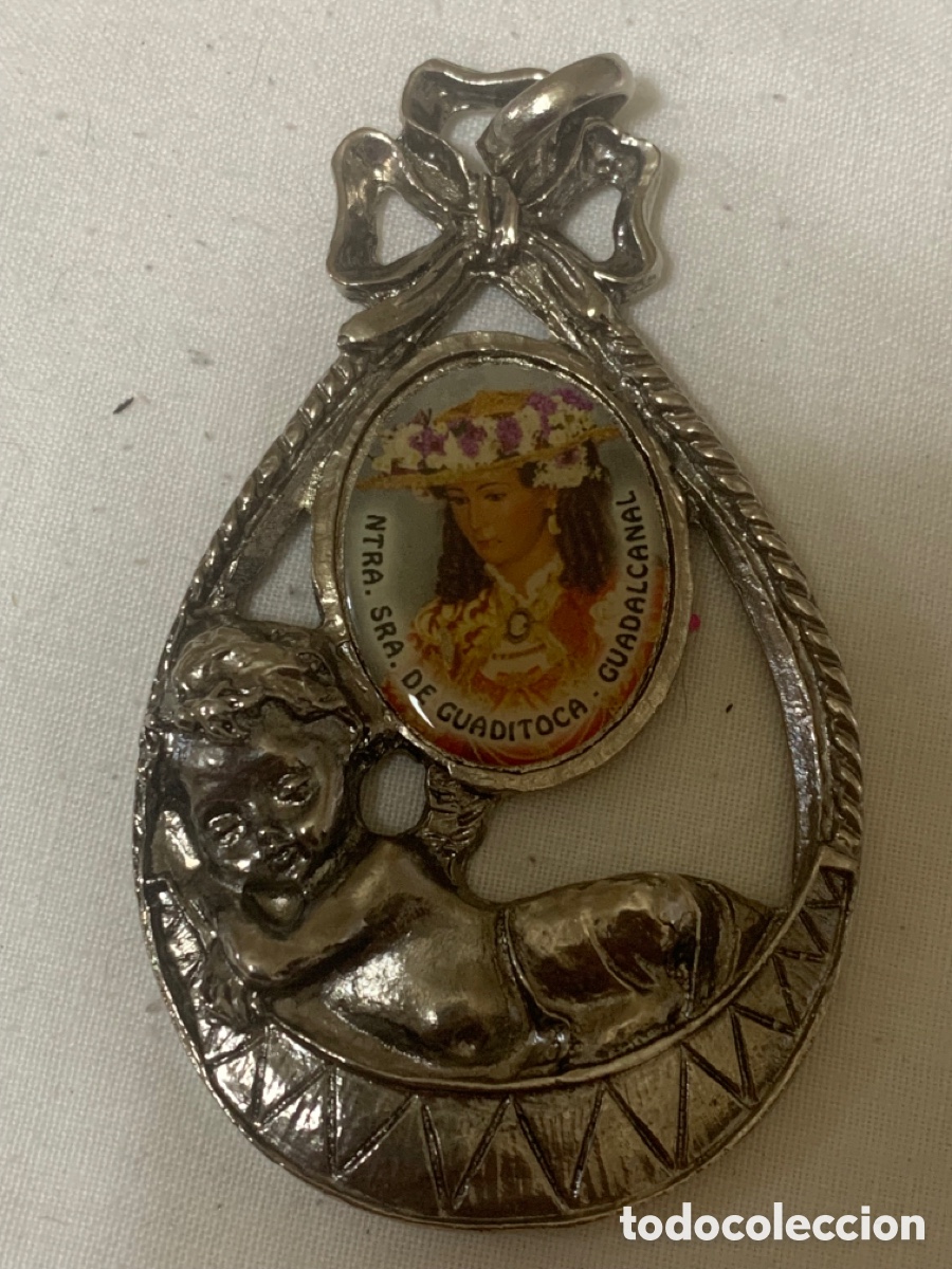 Colecionismo: Medalla Ntra. Sra. de Guaitoca &ndash; Guadalcanal &ndash; &ldquo;Prot&eacute;geme en la noche&rdquo; &ndash; 7,5 cm