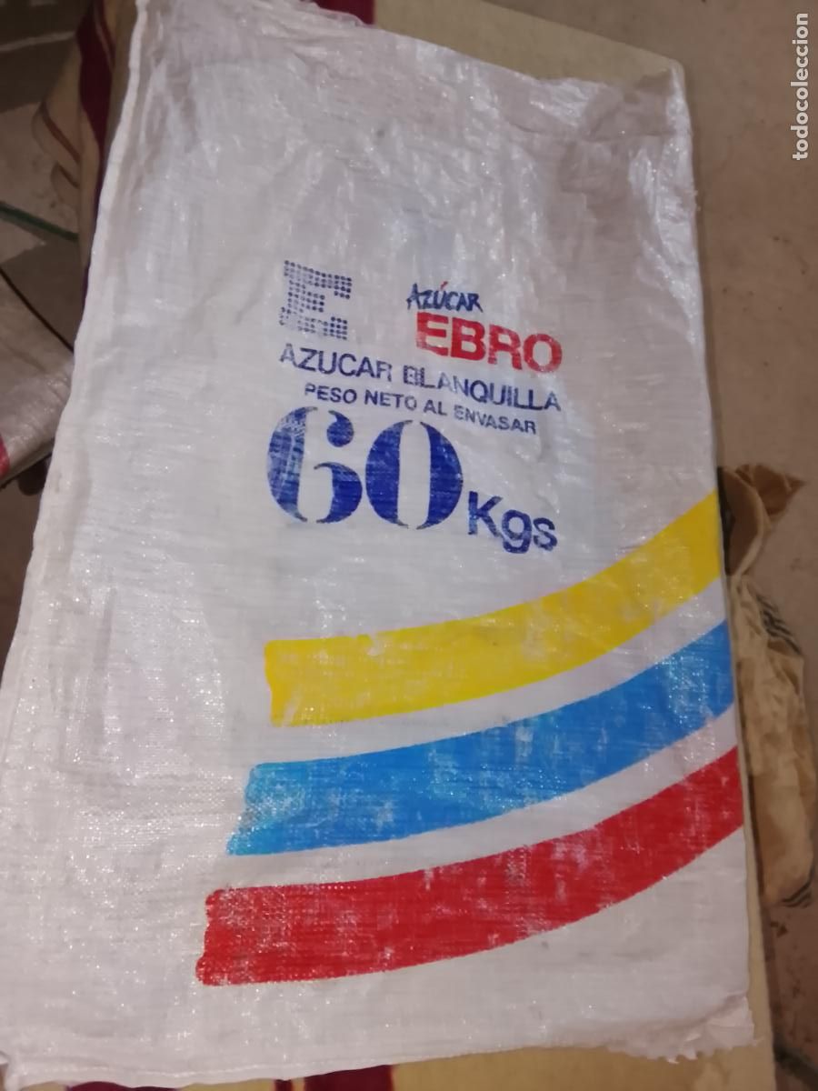 Sammeln: Saco de Rafia / Polipropileno Az&uacute;car Ebro - 60 Kgs - Decoraci&oacute;n R&uacute;stica / Vintage