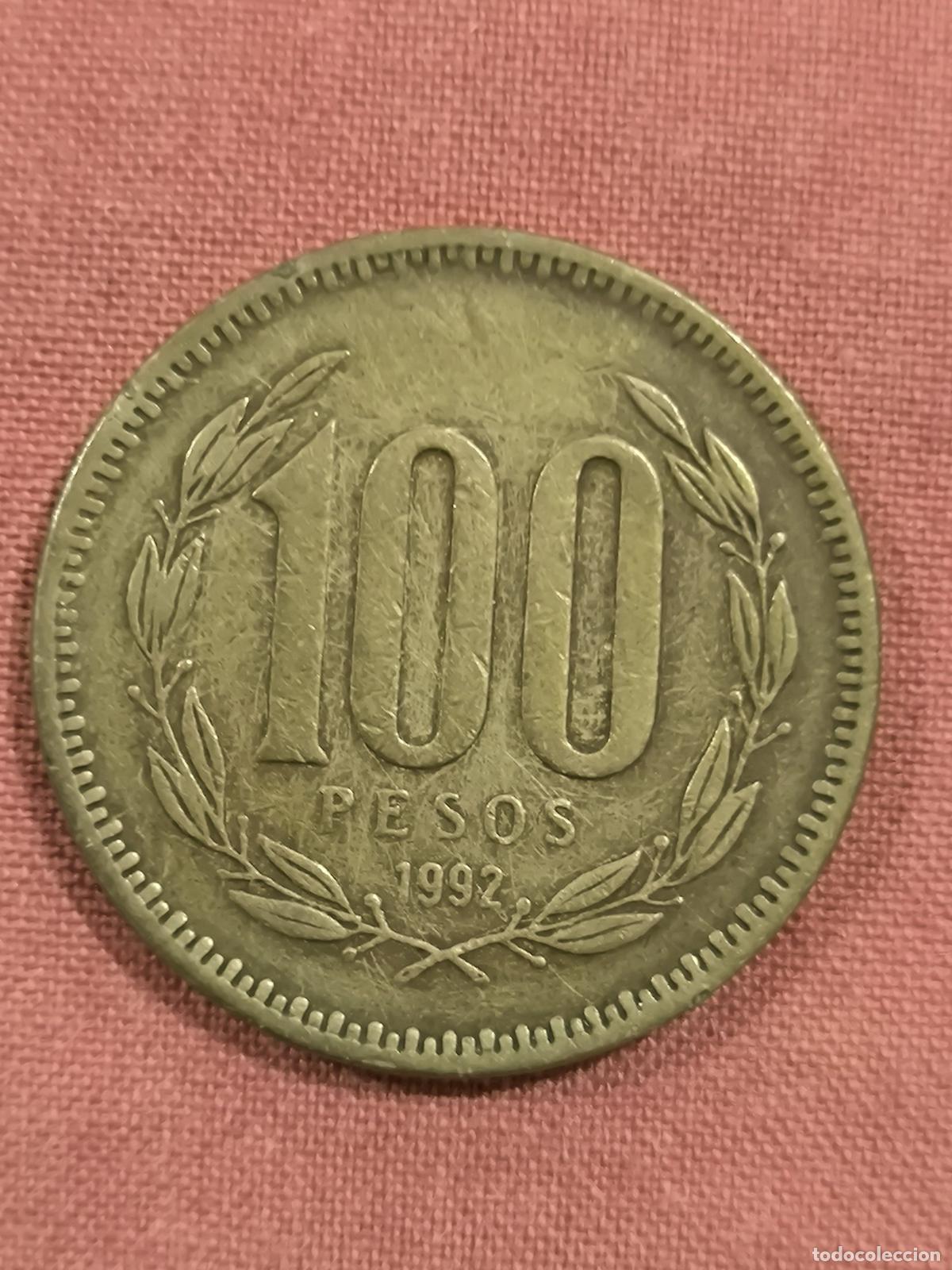 Colecionismo: Moneda 100 Pesos Chile 1992 &ndash; Rep&uacute;blica de Chile Coleccionismo Numism&aacute;tica