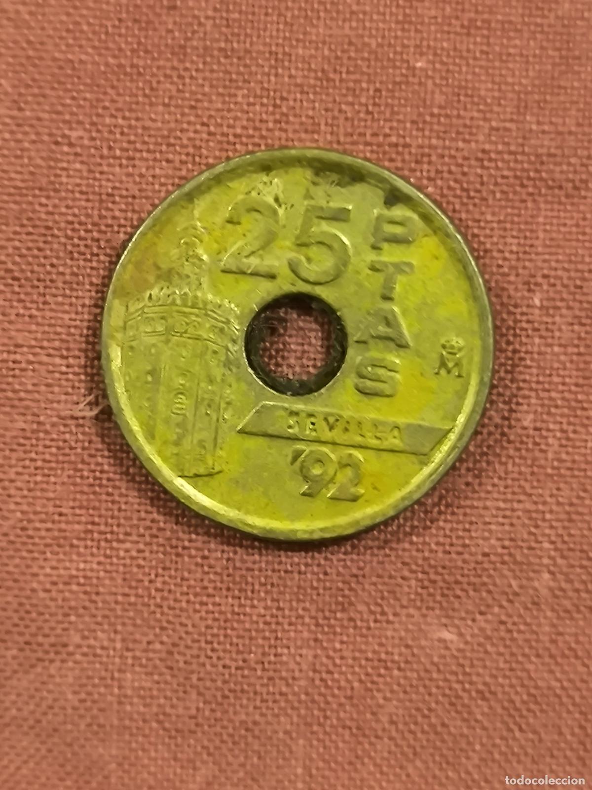 Collezionismo: Moneda 25 Pesetas Sevilla 92 &ndash; Espa&ntilde;a Expo 92 Agujero Central Numism&aacute;tica
