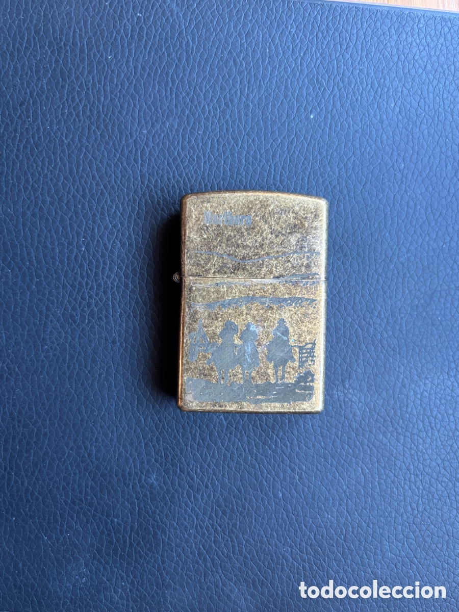 Coleccionismo: Zippo original Marlboro Vintage (1997) Solid Brass - 3 Cowboys
