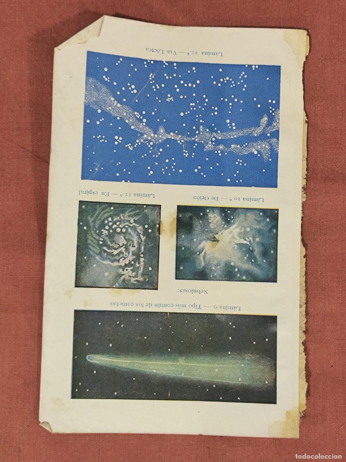 Coleccionismo: L&aacute;mina Antigua Astronom&iacute;a &ndash; V&iacute;a L&aacute;ctea Nebulosas y Cometa Coleccionismo