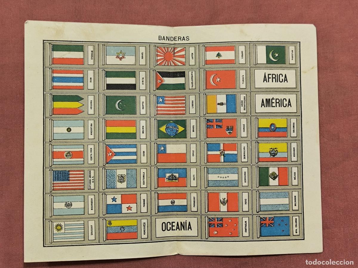 Collectionnisme: L&aacute;mina Antigua Banderas del Mundo &Aacute;frica Am&eacute;rica Ocean&iacute;a &ndash; Coleccionismo