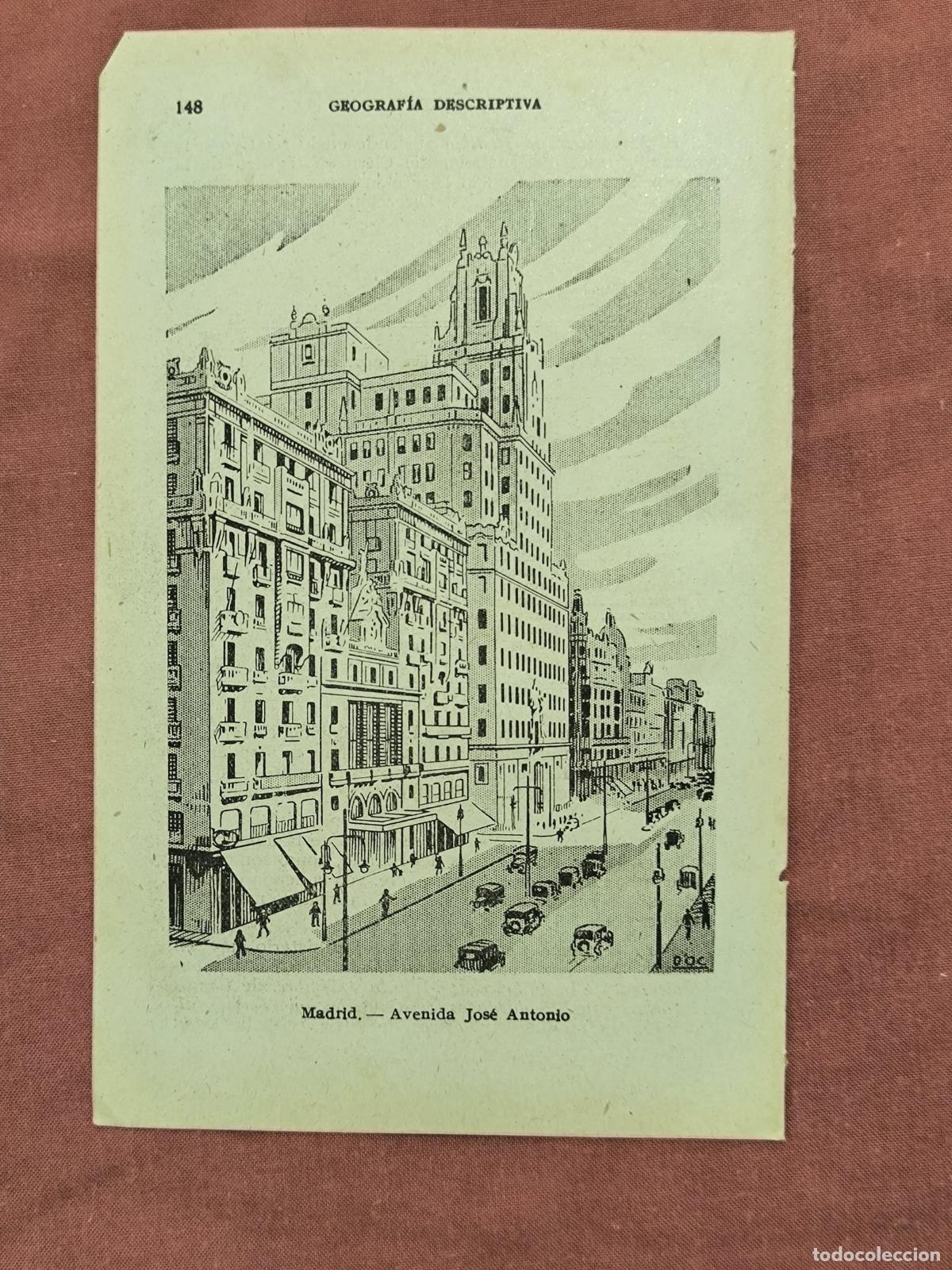Collectionnisme: Antiguo Grabado Madrid Gran V&iacute;a &ndash; Avenida Jos&eacute; Antonio Vista Urbana