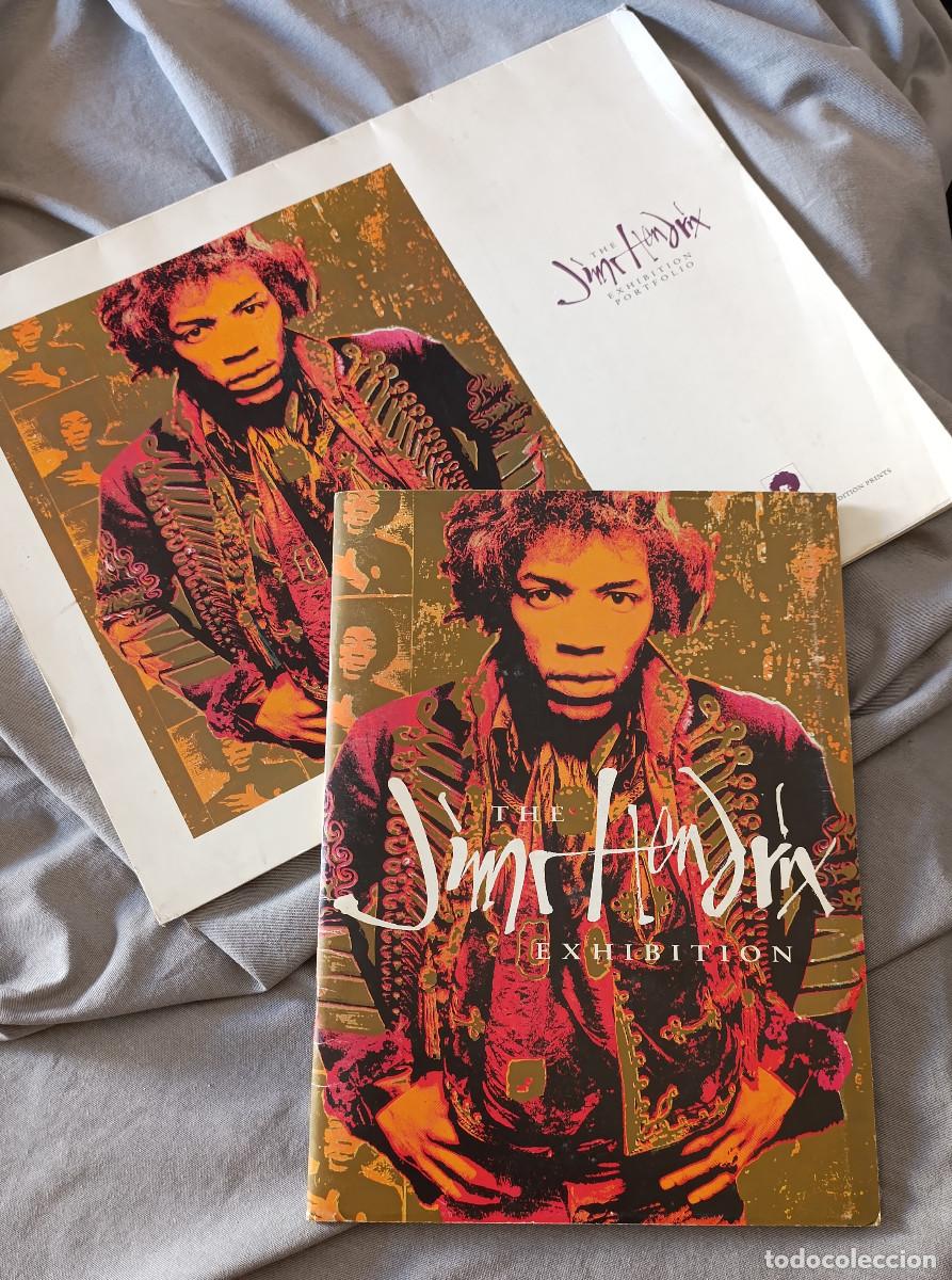 Colecionismo: JIMI HENDRIX EXHIBITION 1992. CAT&Aacute;LOGO Y CARPETA CON 6 L&Aacute;MINAS EN COLOR