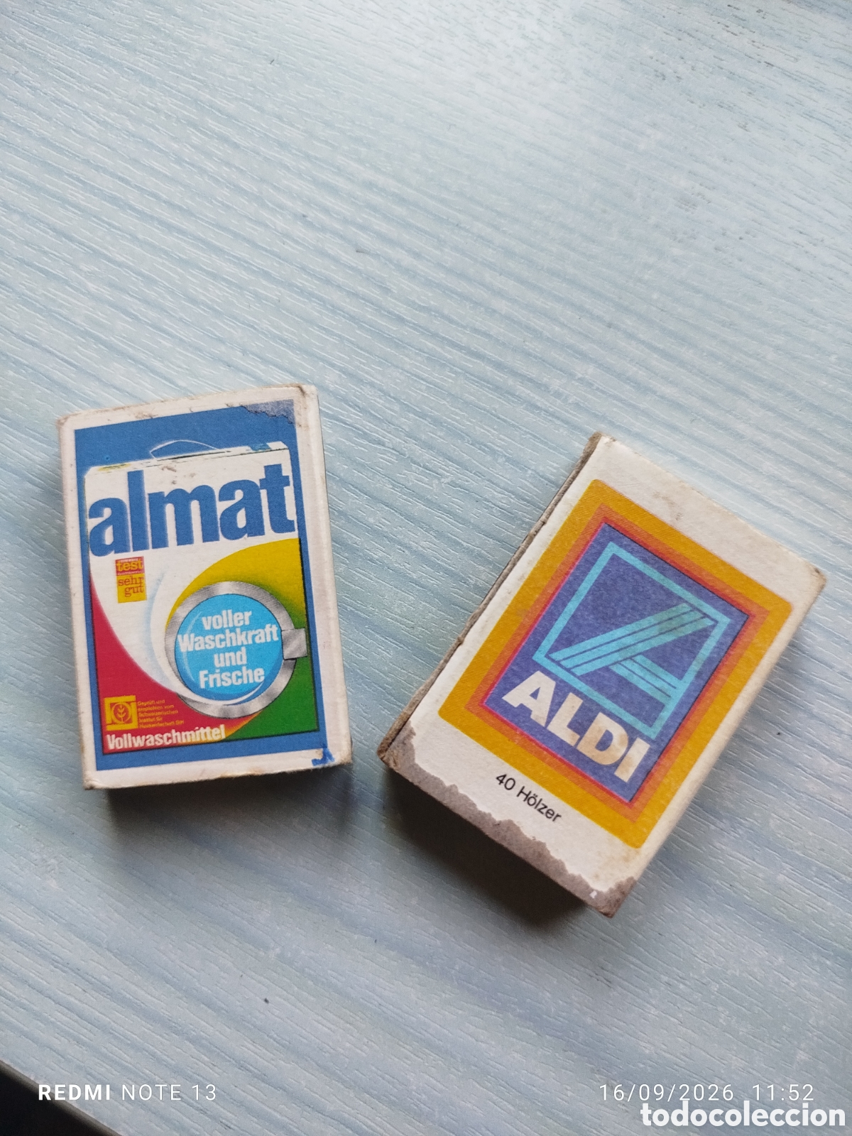 Coleccionismo: 3 cajas cerillas Aldi.publicidsd