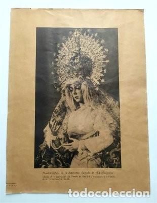 Sammelleidenschaft Papier: Antigua l&aacute;mina de Nuestra Se&ntilde;ora de la Esperanza (Macarena) Sevilla. A&ntilde;os 1936-1942