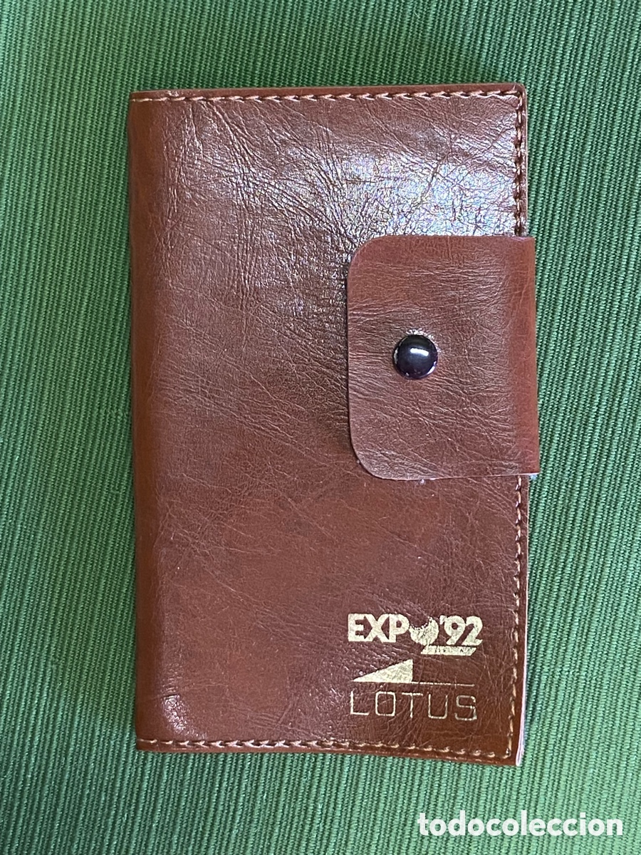 Coleccionismo: Funda portapasaporte o similar Expo 92 (Sevilla) de relojes LOTUS