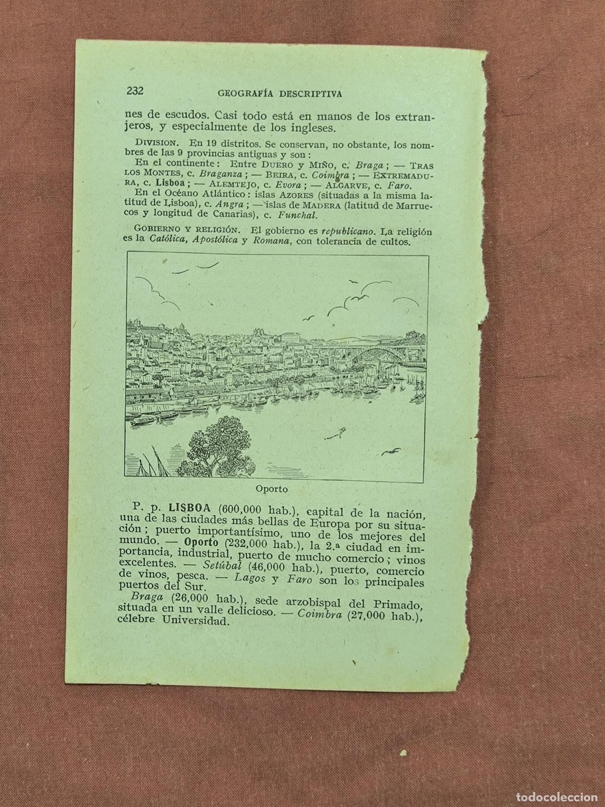 Colecionismo: Antiguo Grabado Portugal Lisboa &ndash; Vista Urbana de Coleccionismo