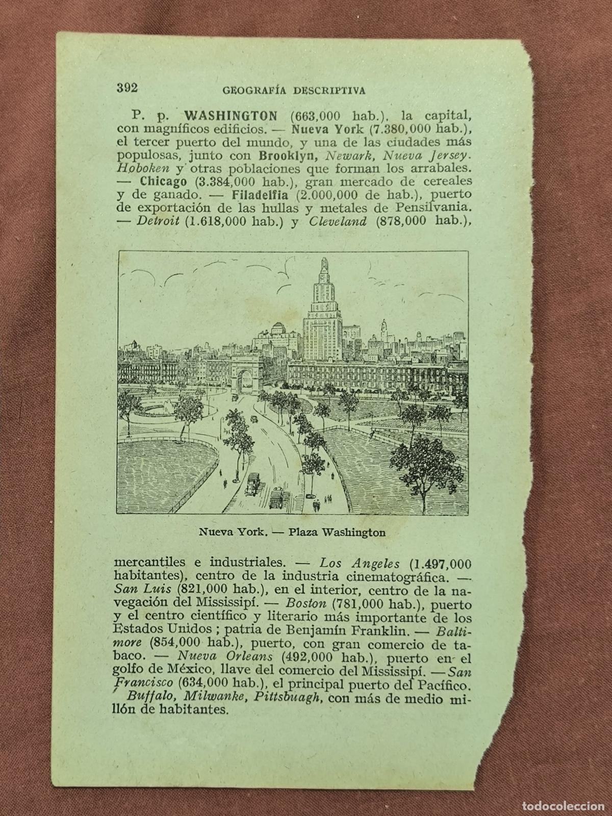 Sammelleidenschaft Papier: Antiguos Grabados Washington y Nueva York &ndash; Estados Unidos Vistas Urbanas