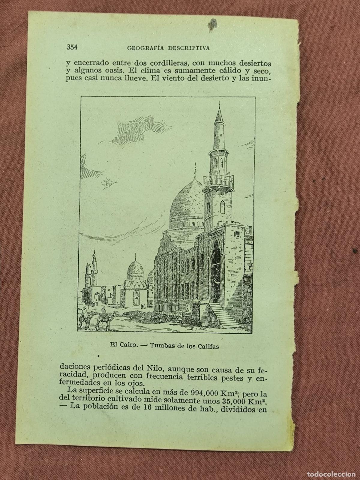 Sammelleidenschaft Papier: Antiguos Grabados El Cairo y la Esfinge de Egipto &ndash; Ilustraciones Coleccionismo