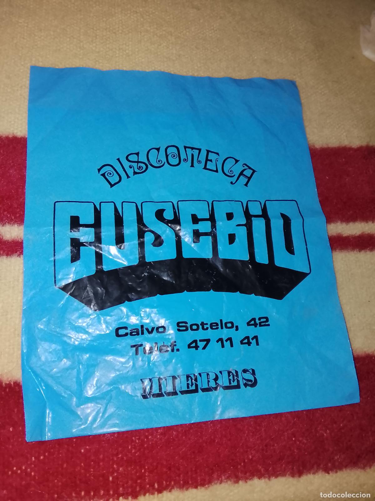 Collecting: Bolsa de Pl&aacute;stico Publicitaria Discoteca EUSEBIO - Mieres (Asturias) - A&ntilde;os 80 / 90 - Vintage