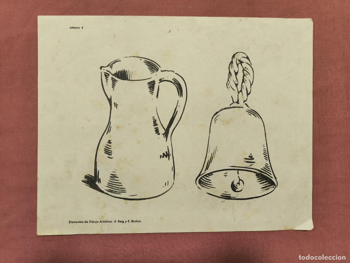 Collezionismo: L&aacute;mina Dibujo Art&iacute;stico Selg y Bofarull &ndash; Bodeg&oacute;n Jarra y Campana Coleccionismo