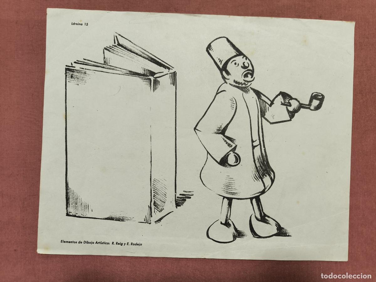 Collectionnisme: L&aacute;mina Dibujo Art&iacute;stico Selg y Bofarull &ndash; Hombre con Pipa Coleccionismo