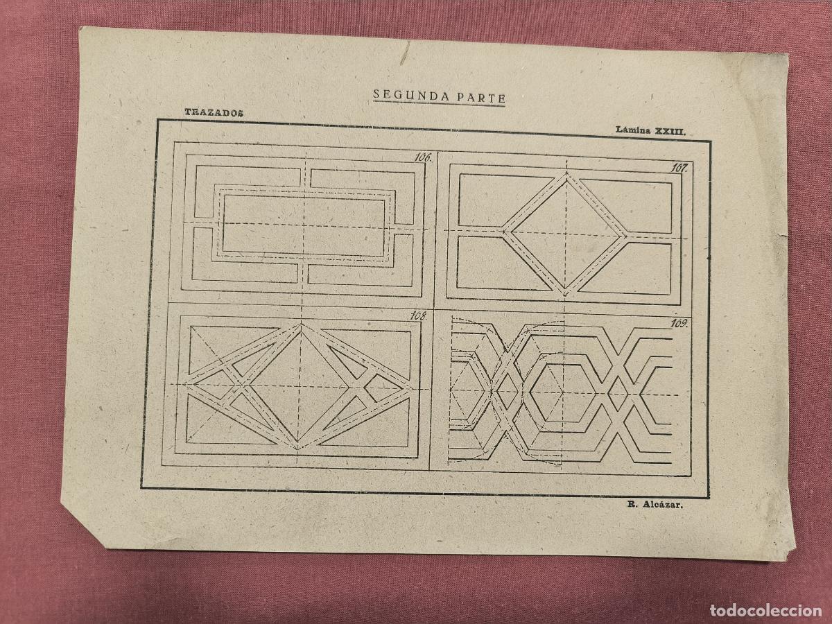 Collectionnisme: L&aacute;mina Nociones Arquitect&oacute;nicas R. &Aacute;lvarez &ndash; Grecas III Dibujo