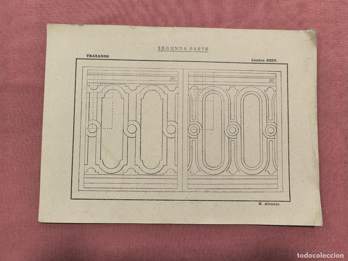 Colecionismo: L&aacute;mina Nociones Arquitect&oacute;nicas R. &Aacute;lvarez &ndash; Grecas IV Dibujo
