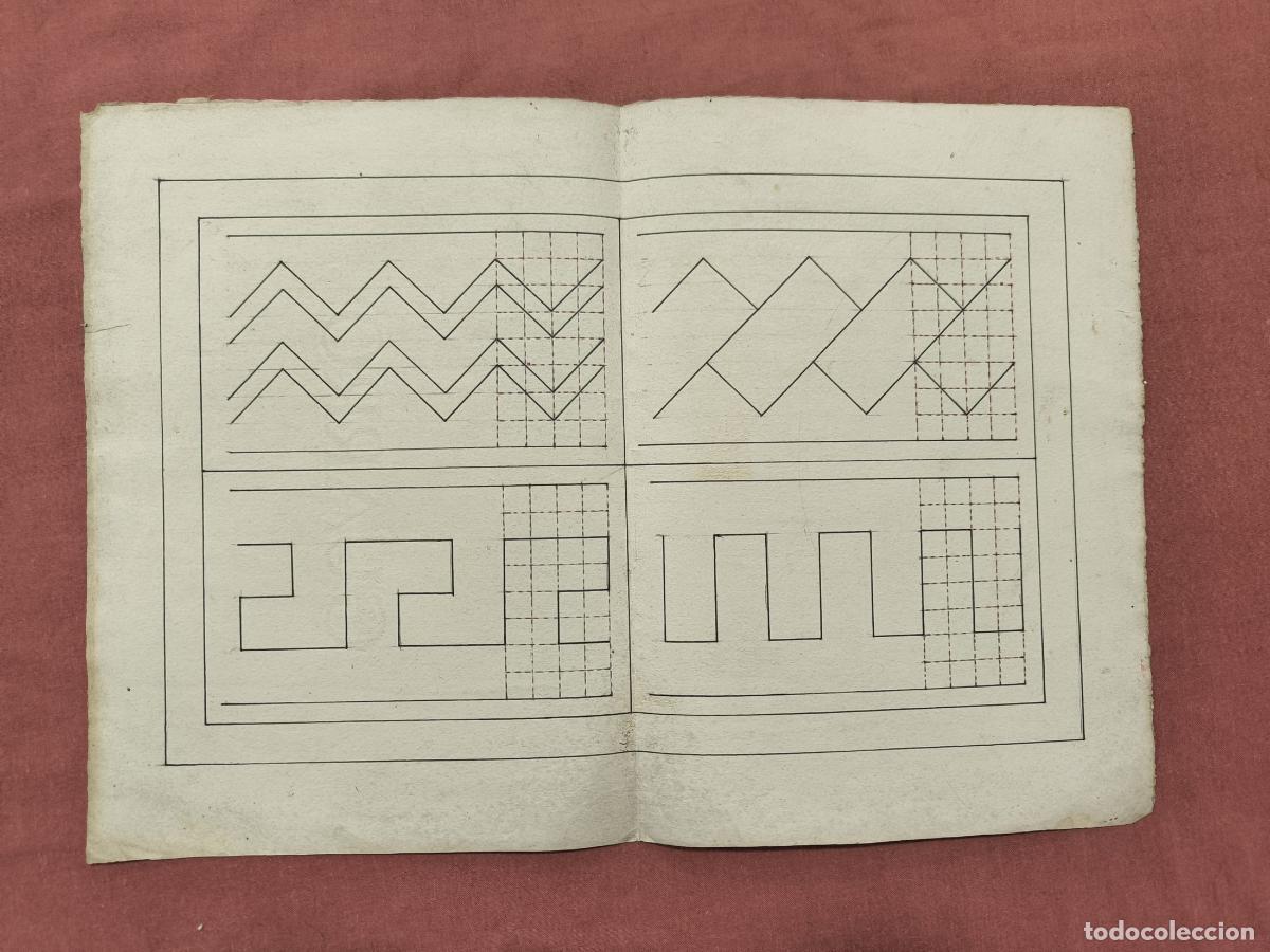 Colecionismo: L&aacute;mina Nociones Arquitect&oacute;nicas R. &Aacute;lvarez &ndash; Grecas en Zigzag Dibujo
