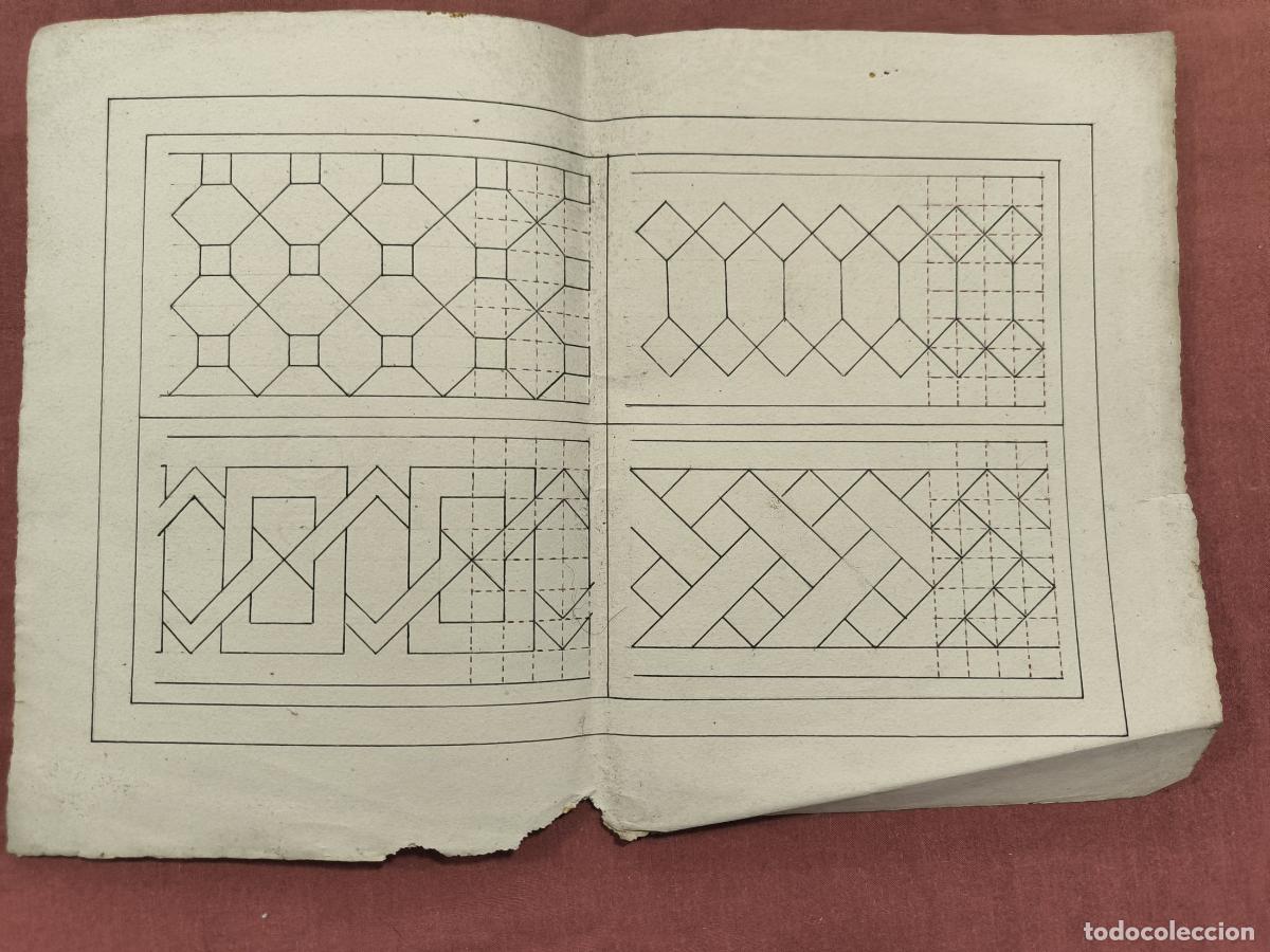 Coleccionismo: L&aacute;mina Nociones Arquitect&oacute;nicas R. &Aacute;lvarez &ndash; Mallas y Ret&iacute;culas Dibujo