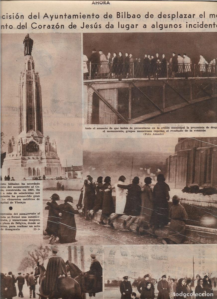 Coleccionismo: A&Ntilde;O 1933 BILBAO DECISION AYUNTAMIENTO CAMBIO UBICACION MONUMENTO CORAZON DE JESUS INCIDENTES
